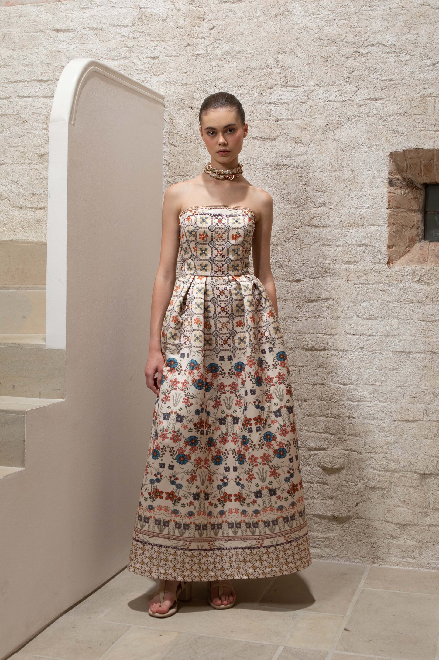 VT 8645 Amara Bustier Long Dress