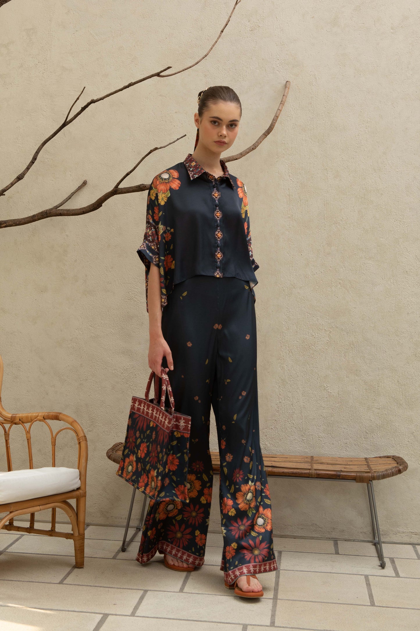VT 8625 / VT 8634-3 Rona Oversized Shirt Navy Set