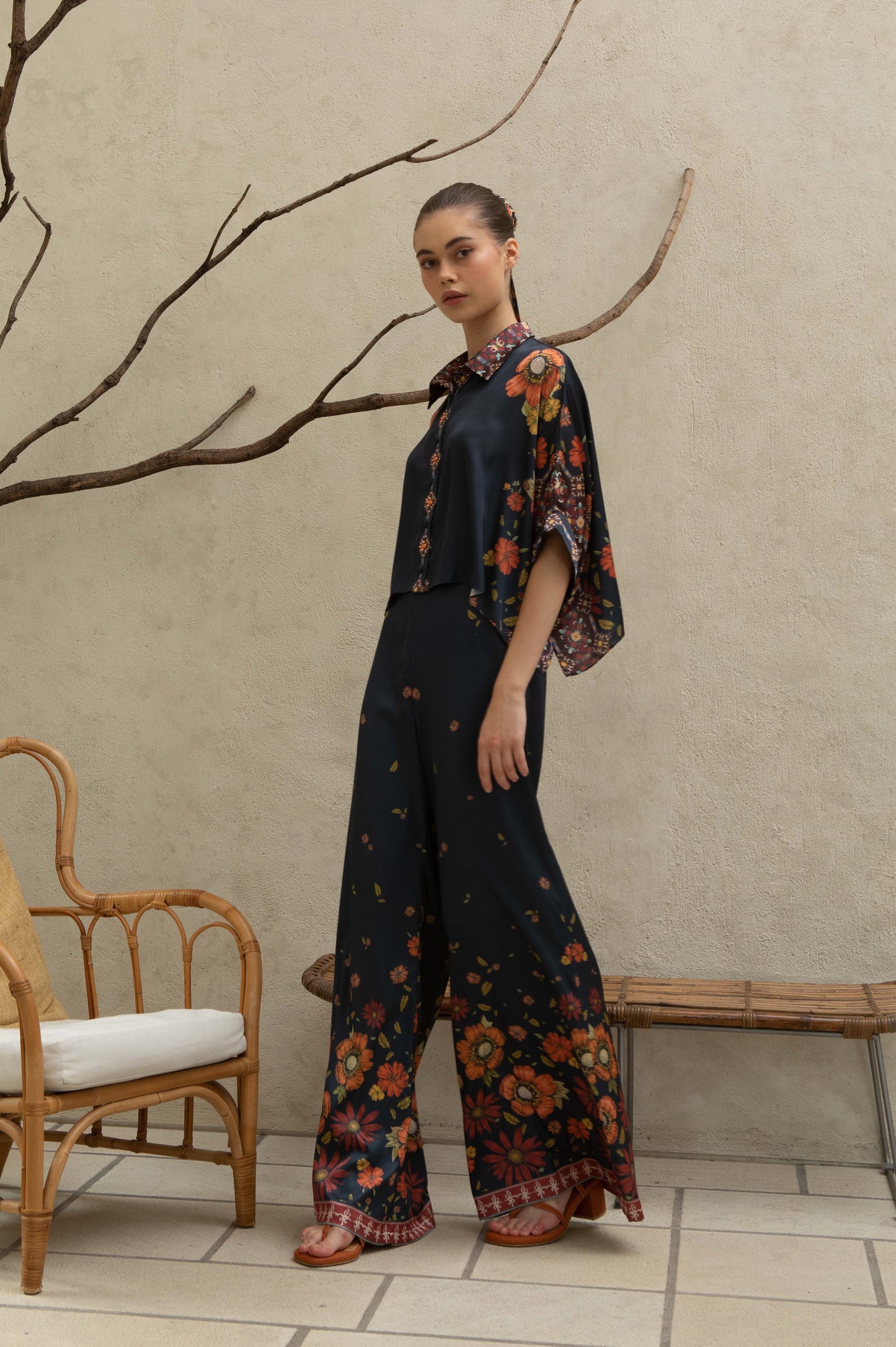 VT 8625 / VT 8634-3 Rona Oversized Shirt Navy Set