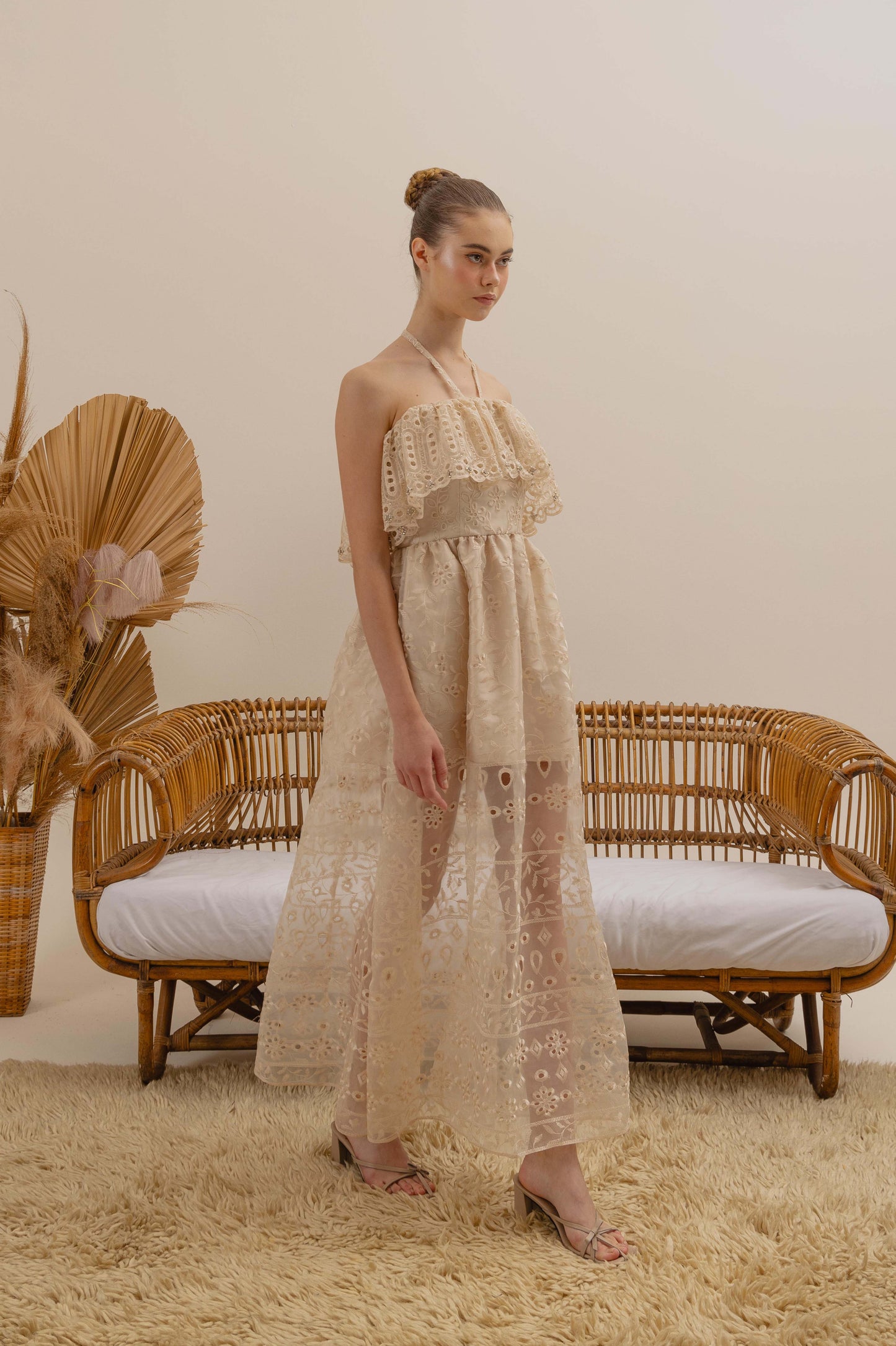 VT 8666 Embroidered Organza Dress