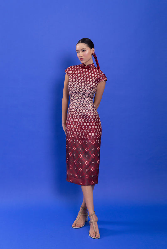 VT 8560-2 Xin Shantung QiPao Dress