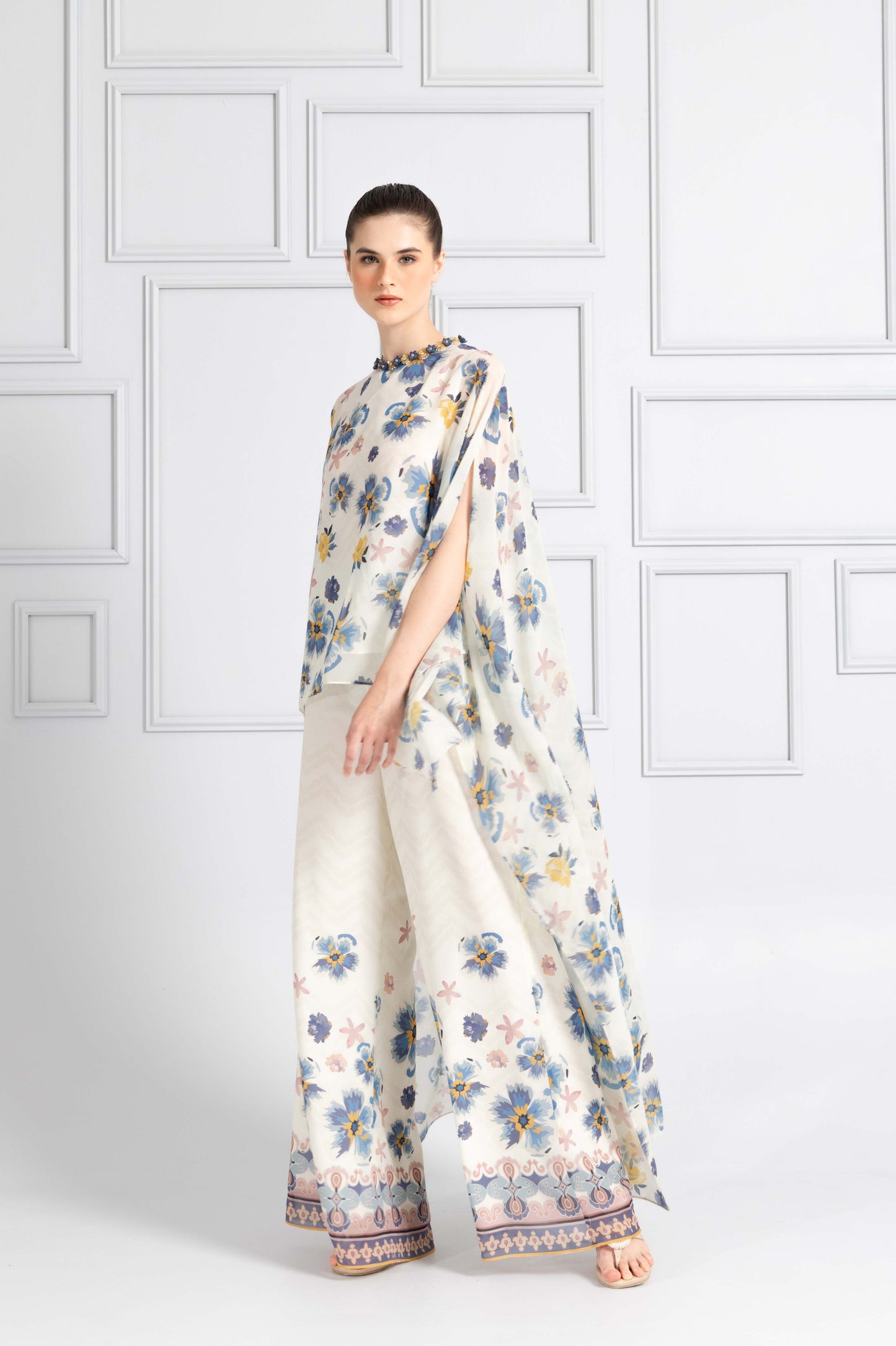 VT 8759 / VT 8746-1 Bawi Chiffon Asymetrical Blouse Set