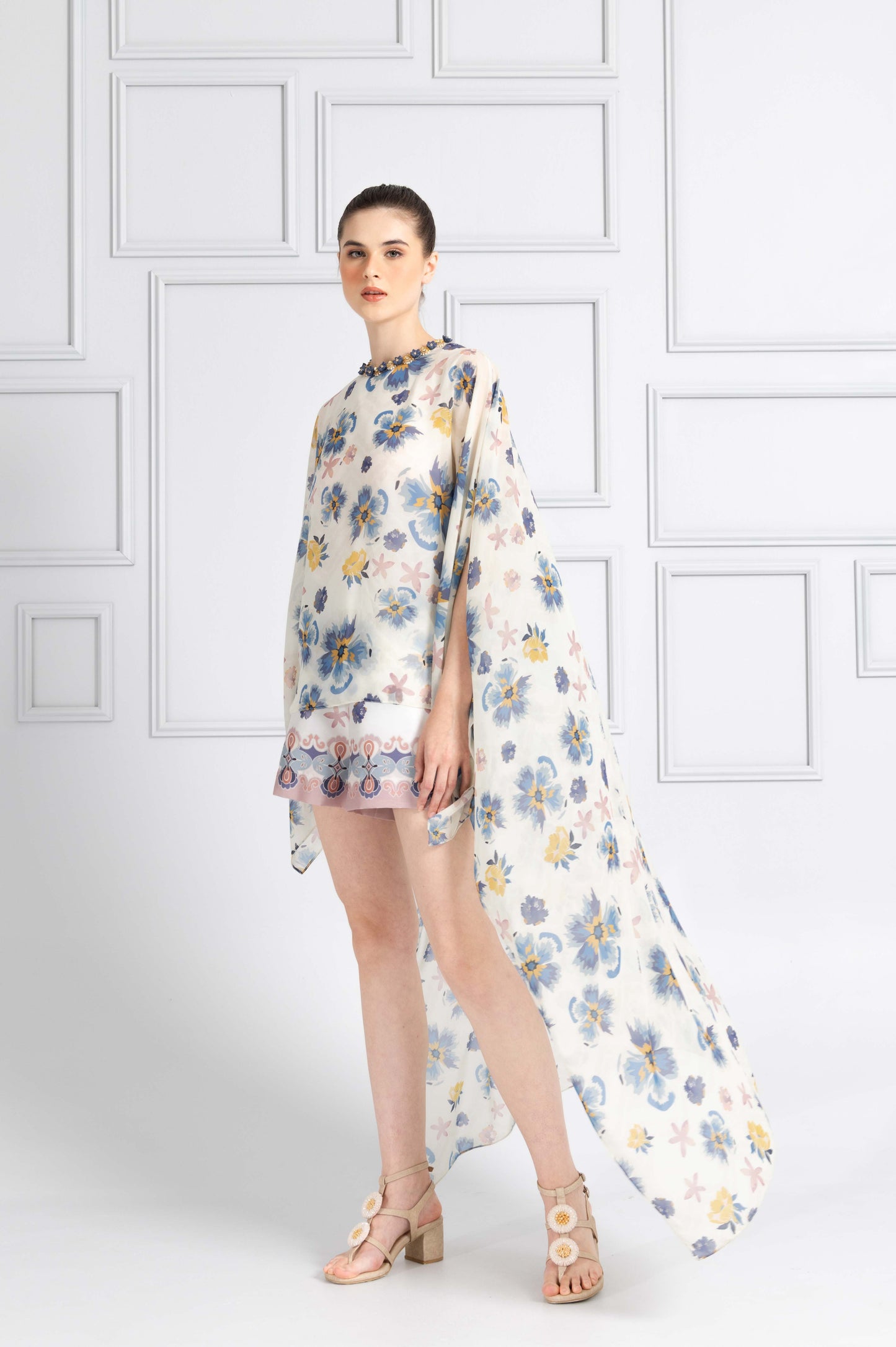 VT 8759 / VT 8746-1 Bawi Chiffon Asymetrical Blouse Set