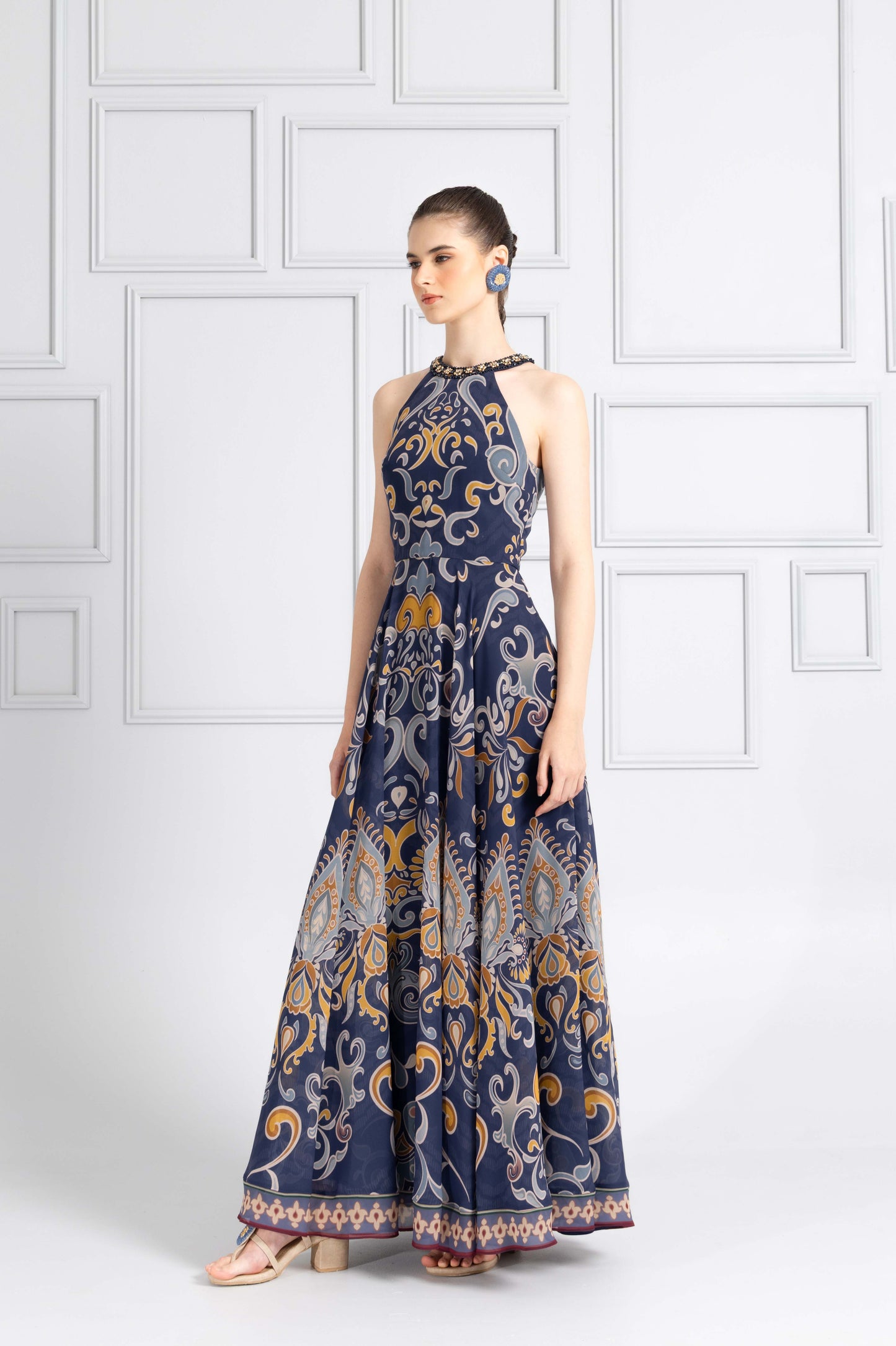 VT 8751 Huma Chiffon Halter Dress