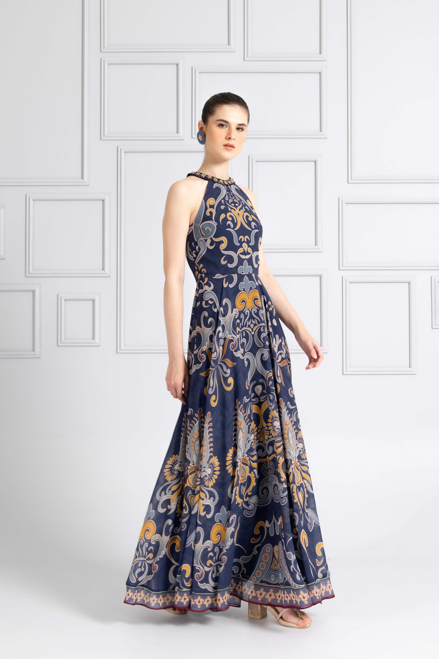 VT 8751 Huma Chiffon Halter Dress