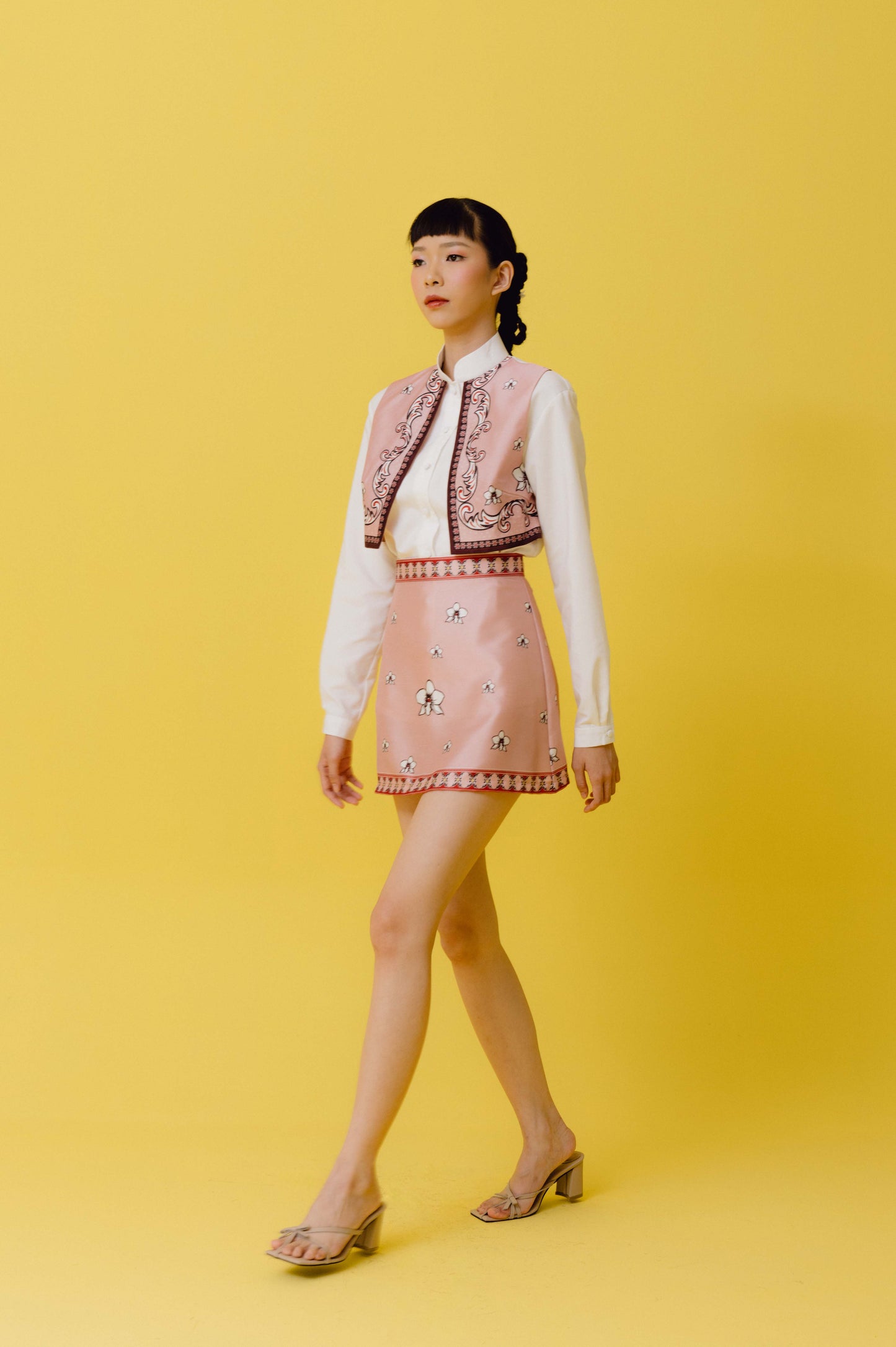 VT 8694-1 Lihua Cotton Shirt in Rose