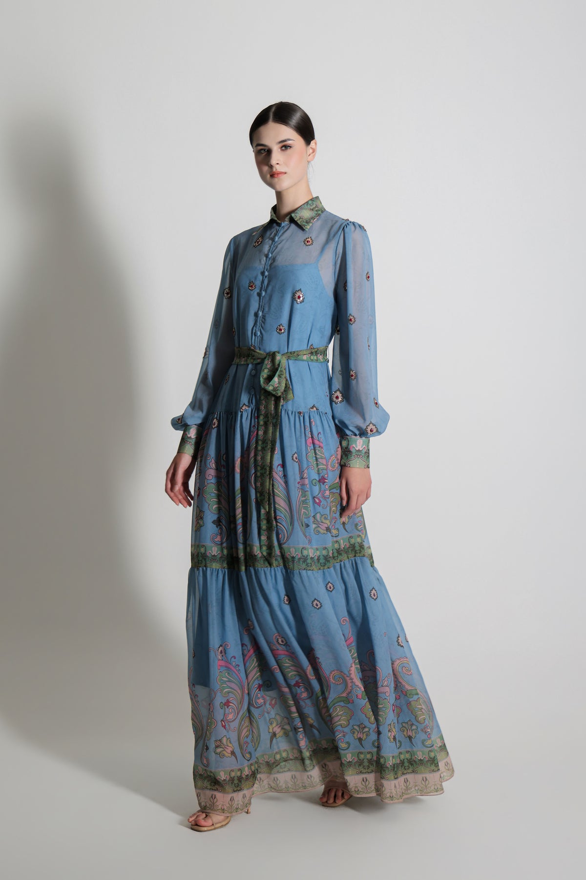VT 8907 Arut Maxi Dress in Sky Blue