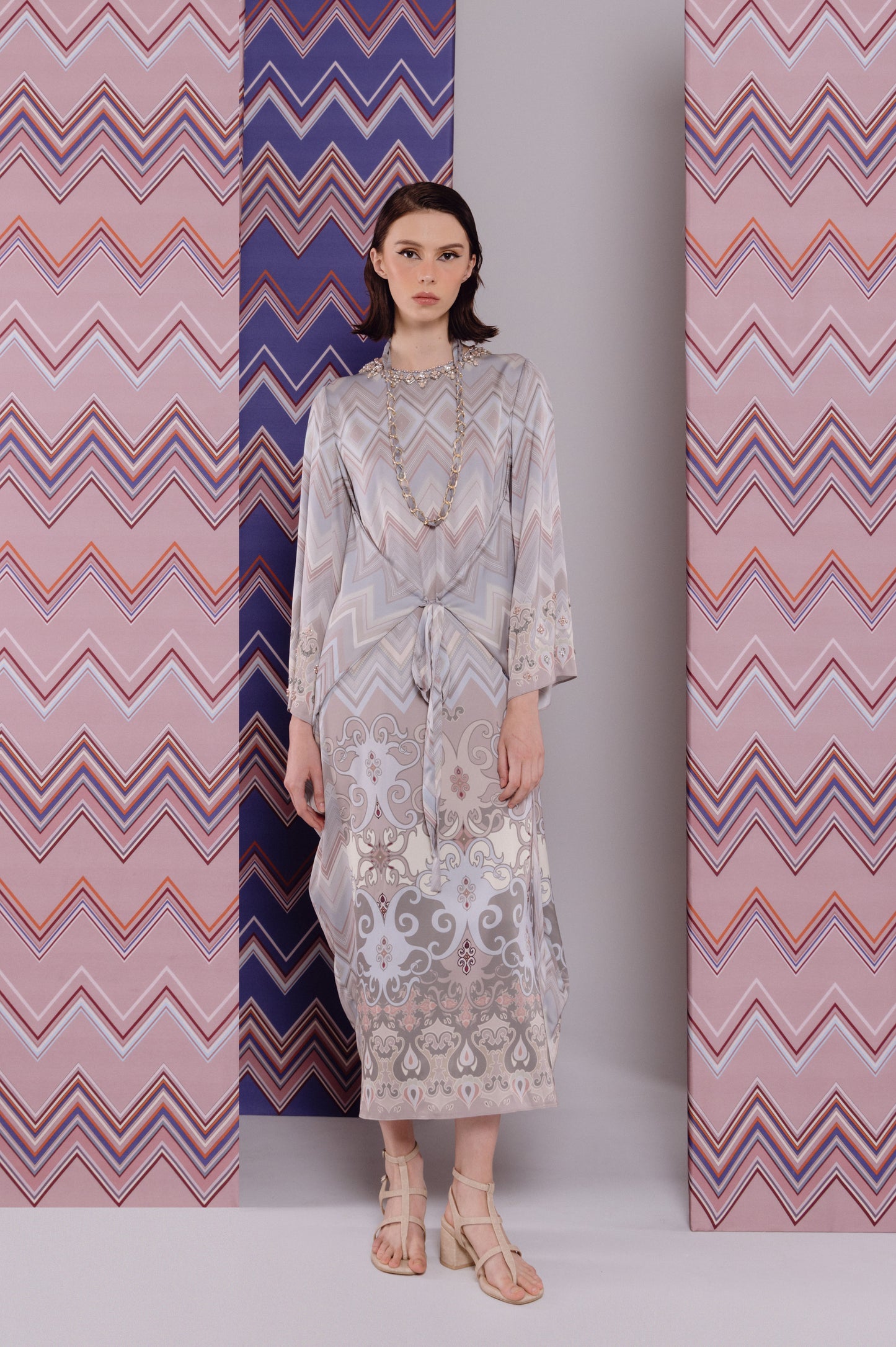VT 8731 Teda Satin Wrap Dress