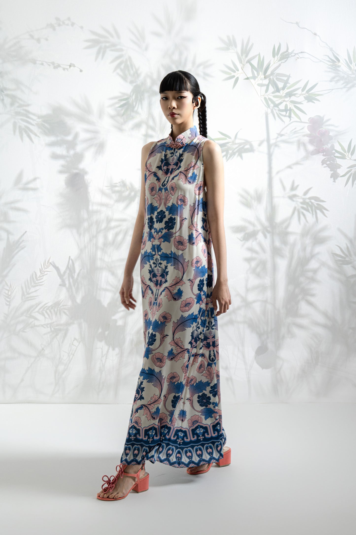 VT 8798-2 Xiu Satin Long-dress
