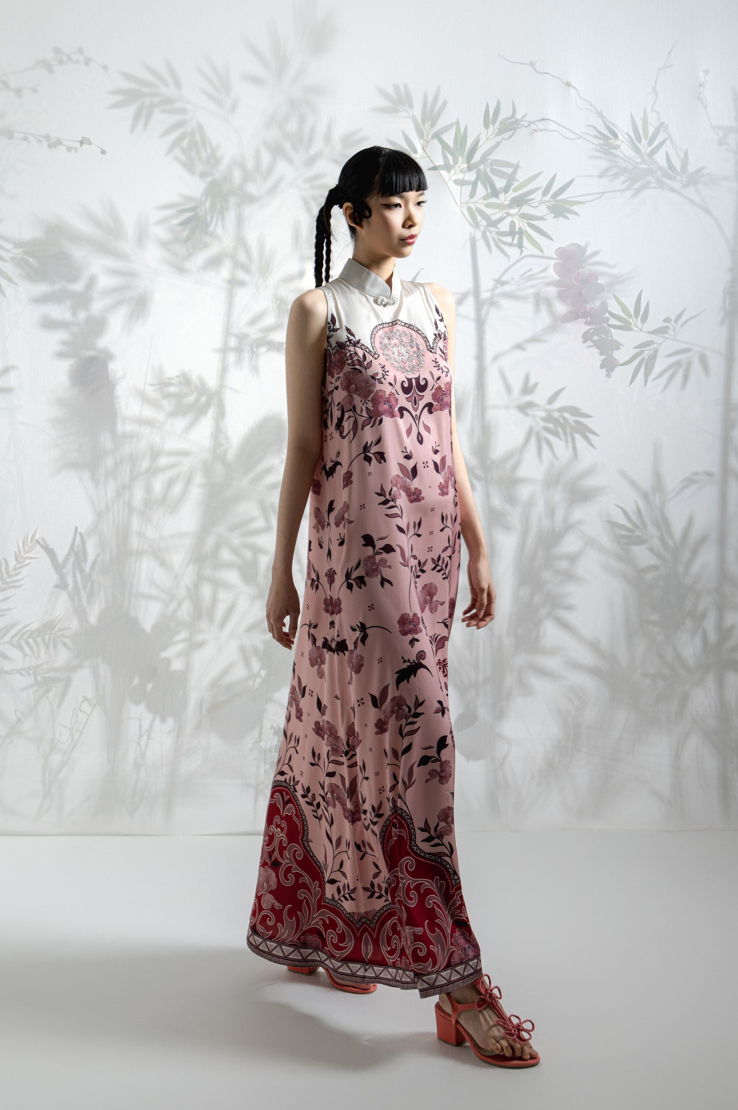 VT 8798-1 Yan Satin Long Dress