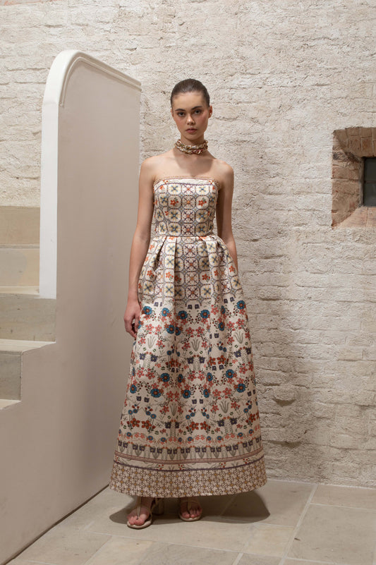 VT 8645 Amara Bustier Long Dress