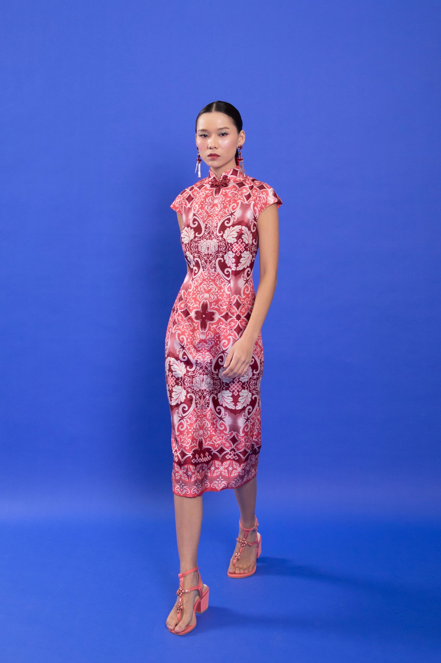 VT 8560-1 Udo Shantung QiPao Dress