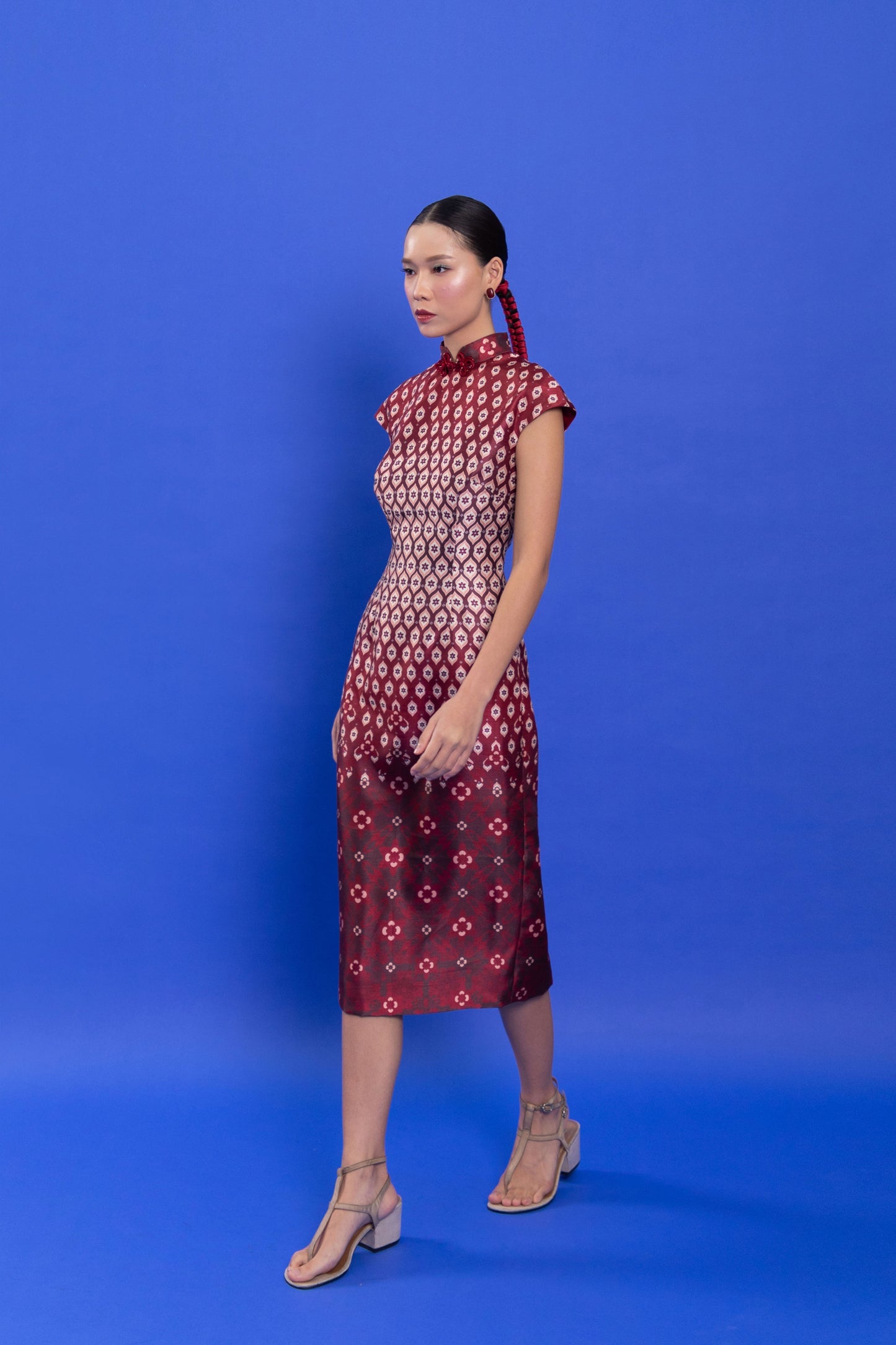 VT 8560-2 Xin Shantung QiPao Dress