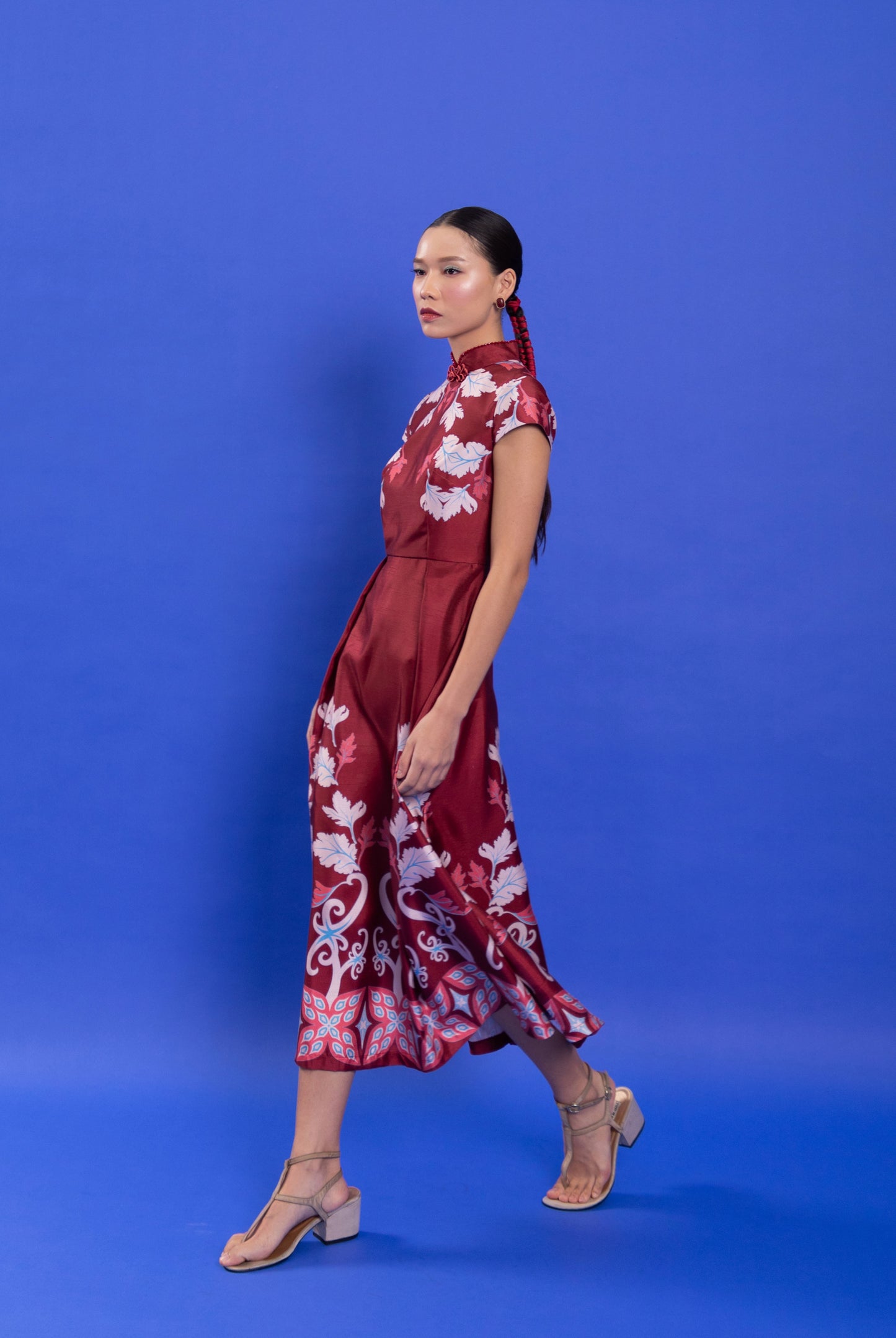 VT 8567-1 Hao Shantung Dress
