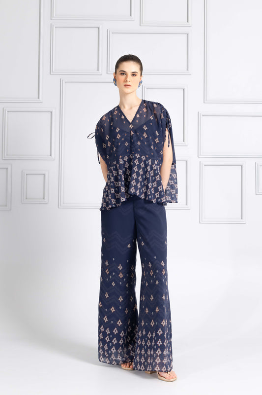 VT 8745 / VT 8746 Danum Chiffon Blouse with Adjustable Shoulders Set
