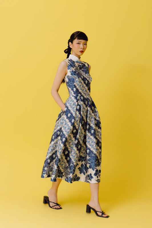 VT 8696 Diwei Midi-dress in Navy