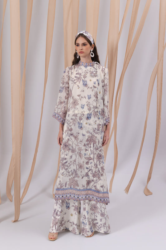 VT 8856 / VT 8839-5 Rana Chiffon Tunic in Blush Set