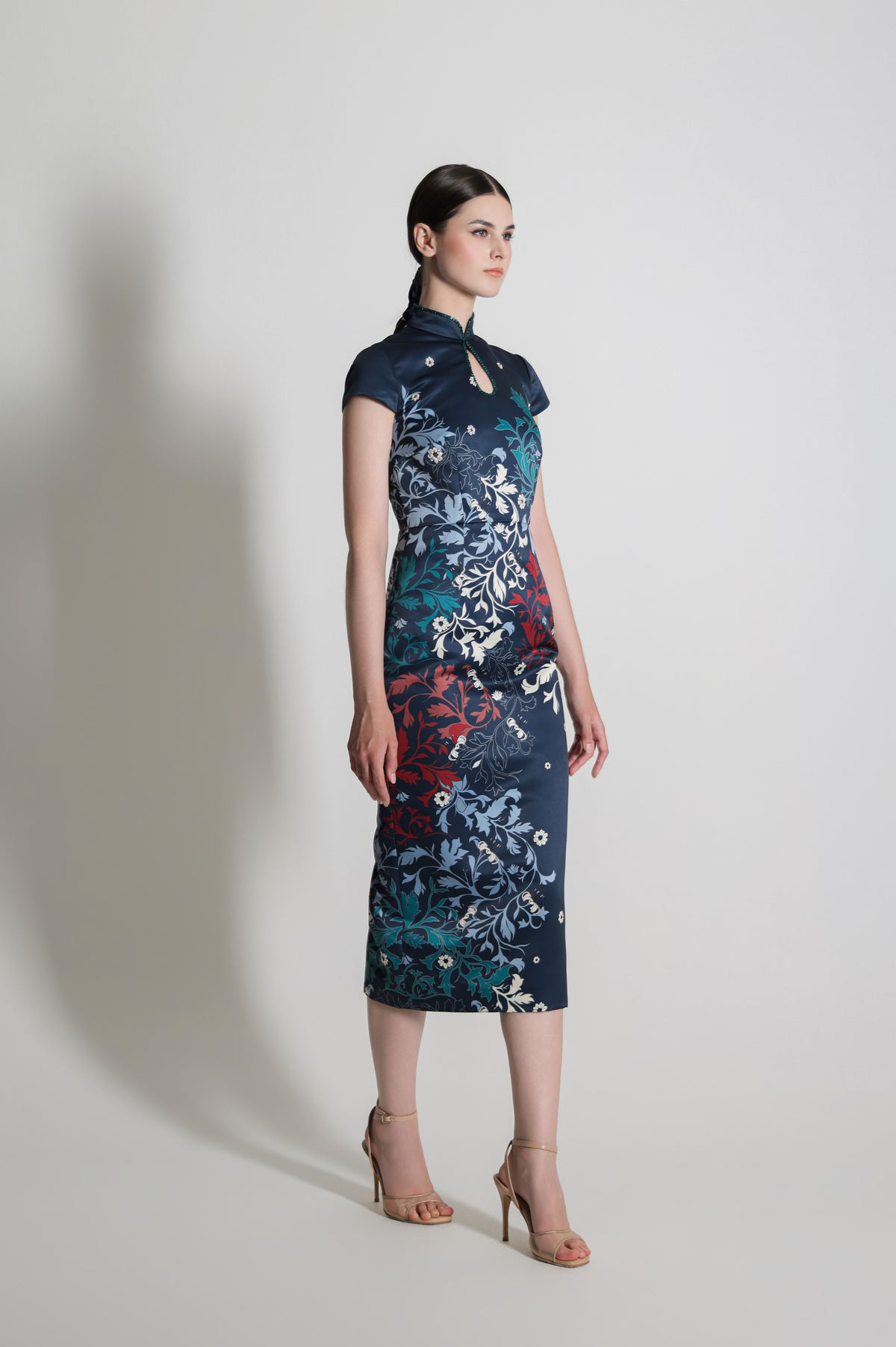 VT 8904 Hara QiPao Dress in Navy