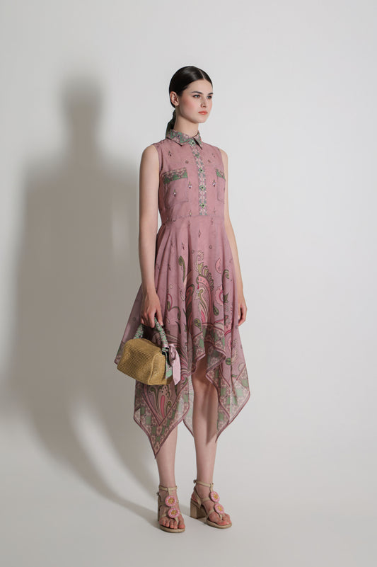 VT 8910 Kanya Chiffon Dress in Pink