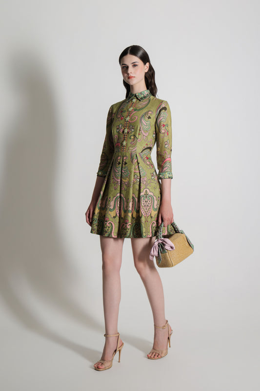 VT 8918 Sahei Mini Dress in Green
