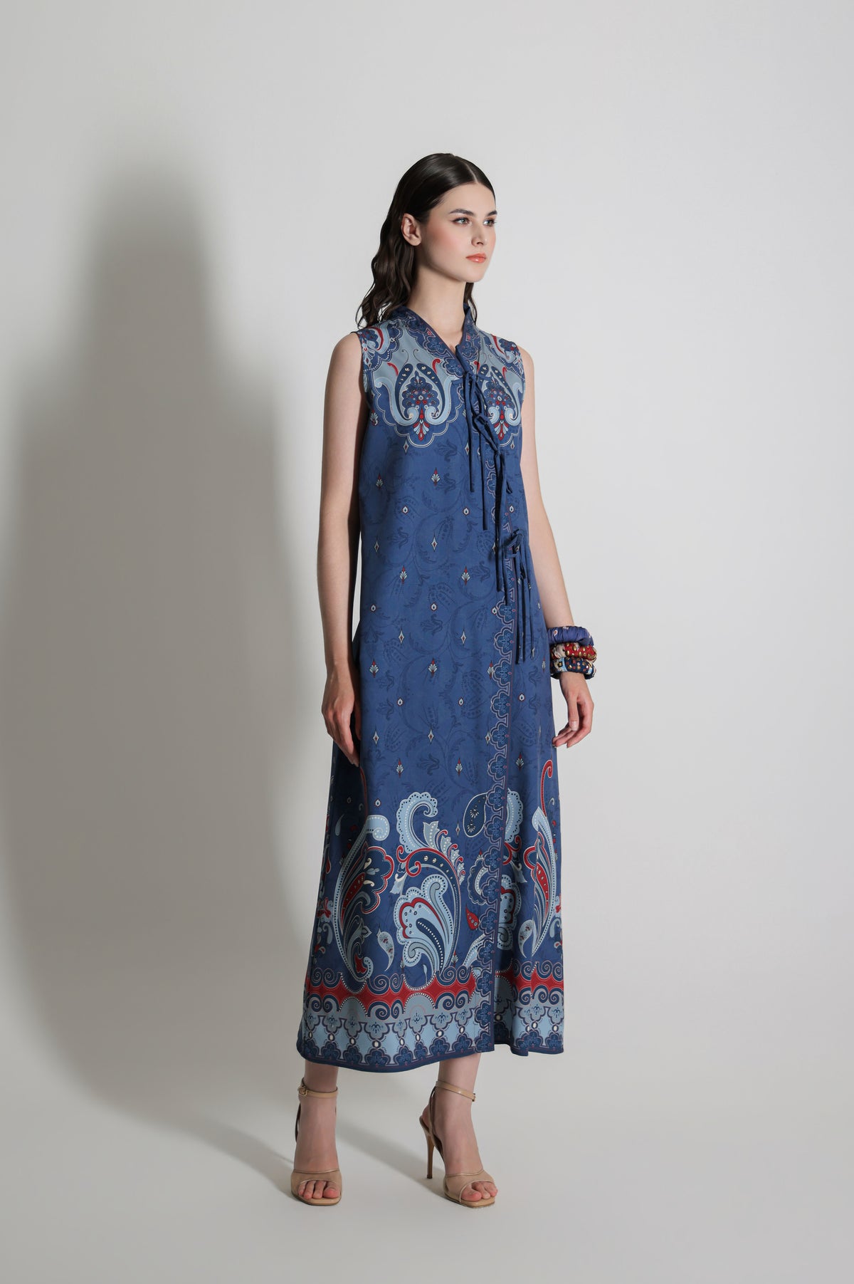 VT 8912 Kanya Crepe Dress in Blue