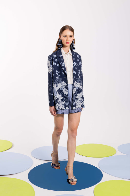 VT 8831 RUNI Crepe Blazer in Navy