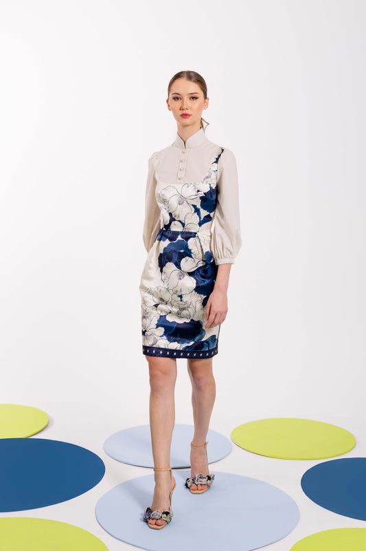 VT 8790 WUNGA Mini-dress with Puffed Sleeves