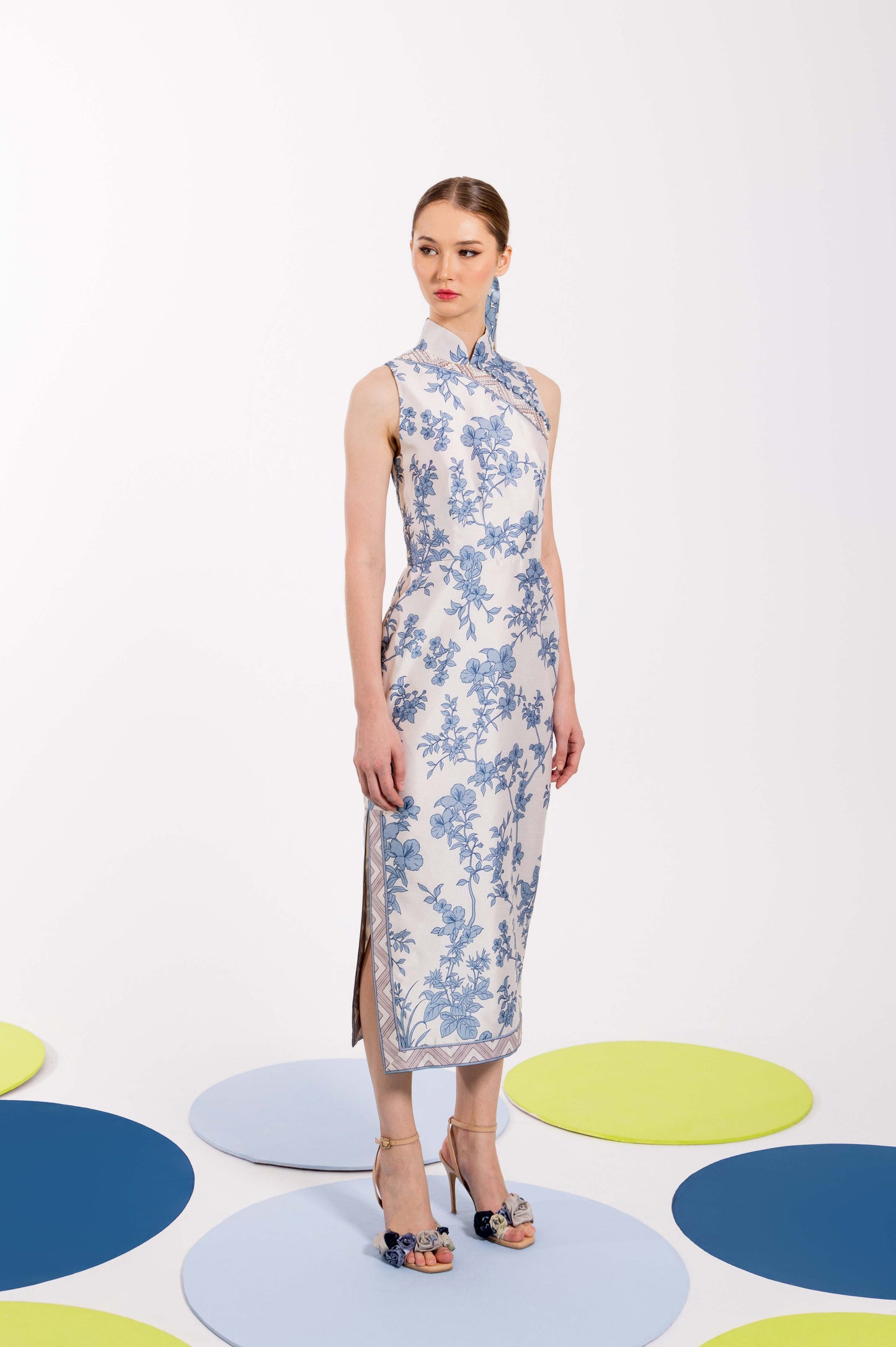VT 8802-2 GREKA QiPao in Cyan