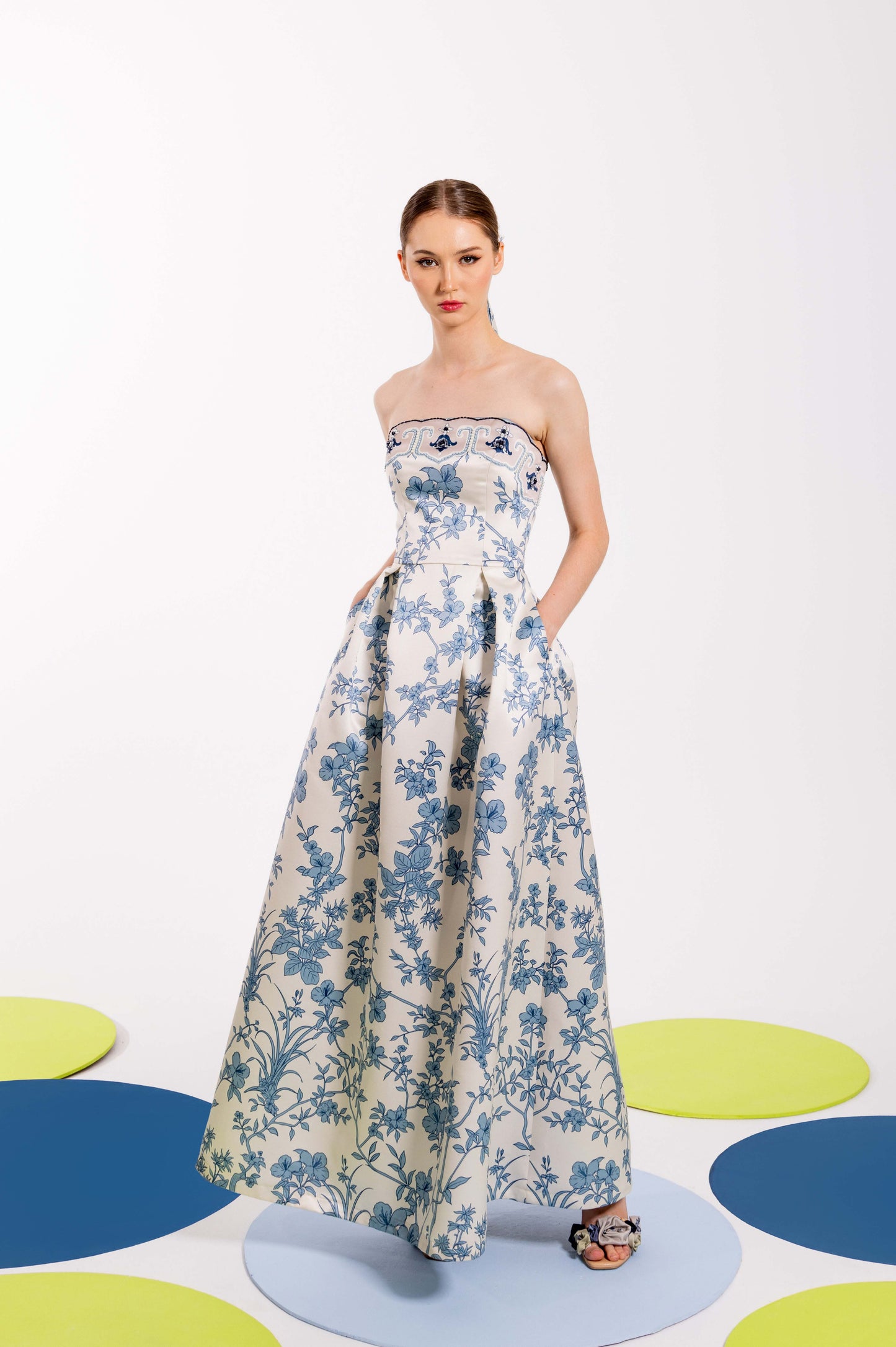 VT 8807 GREKA Duchess Bustier Ankle-dress