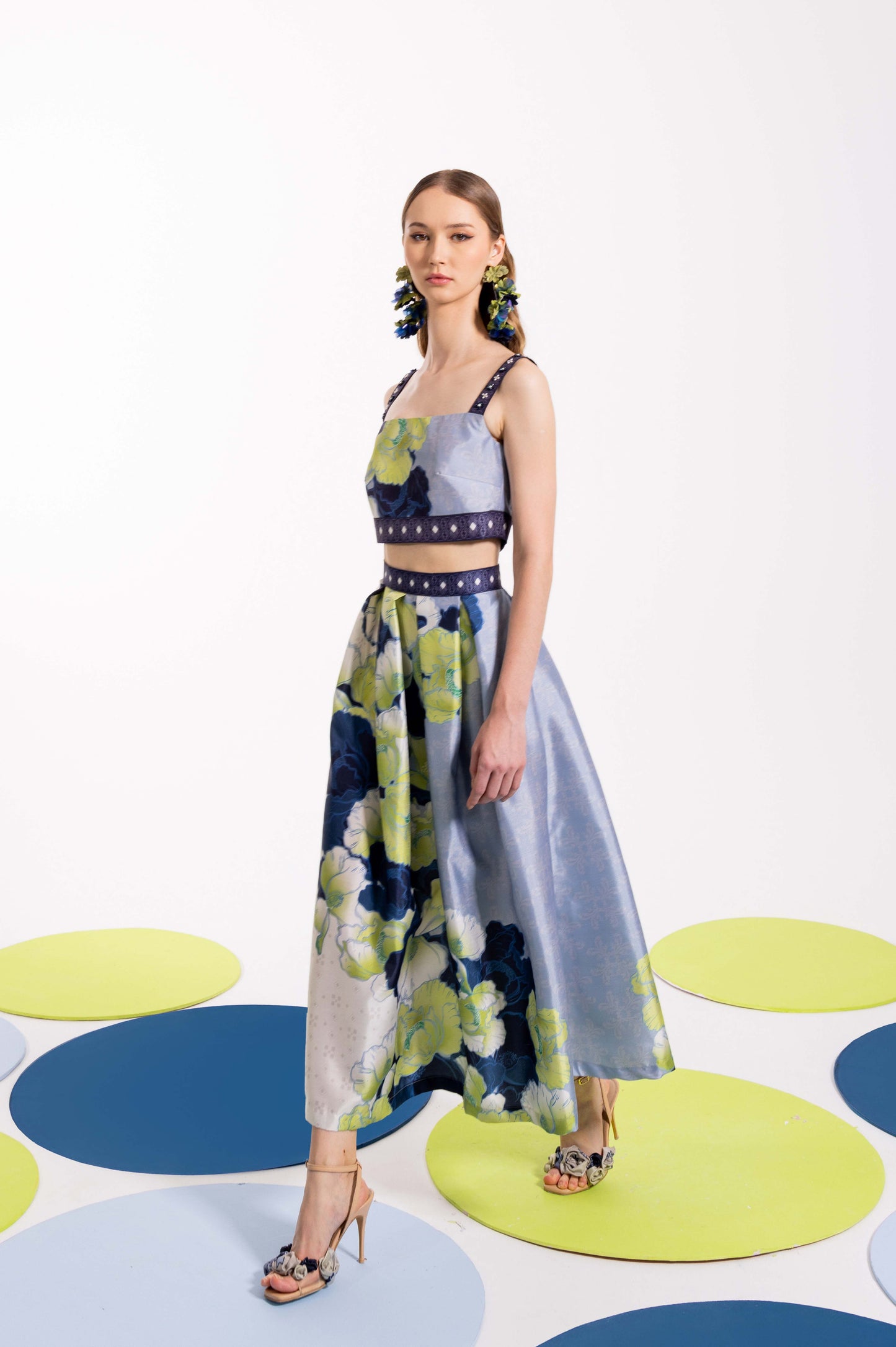 VT 8800 / VT 8801-2 WUNGA Cropped Top in Lime Set