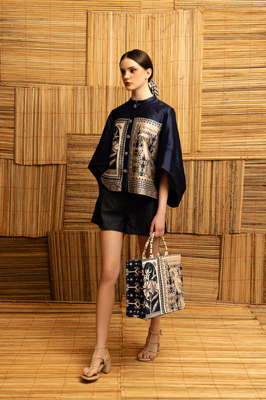 VT 8886-1 / VT 8877-3 Labih Taffeta Top with Oversized Sleeve
