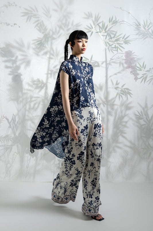 VT 8787-1 / VT 8776-5 Yu Flared Back Blouse Set