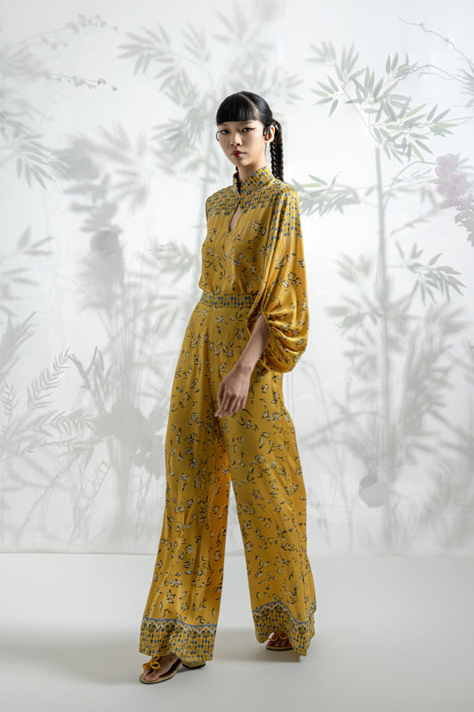 VT 8816 / VT 8776-6 Rong Satin Blouse with Puffed Sleeves Set