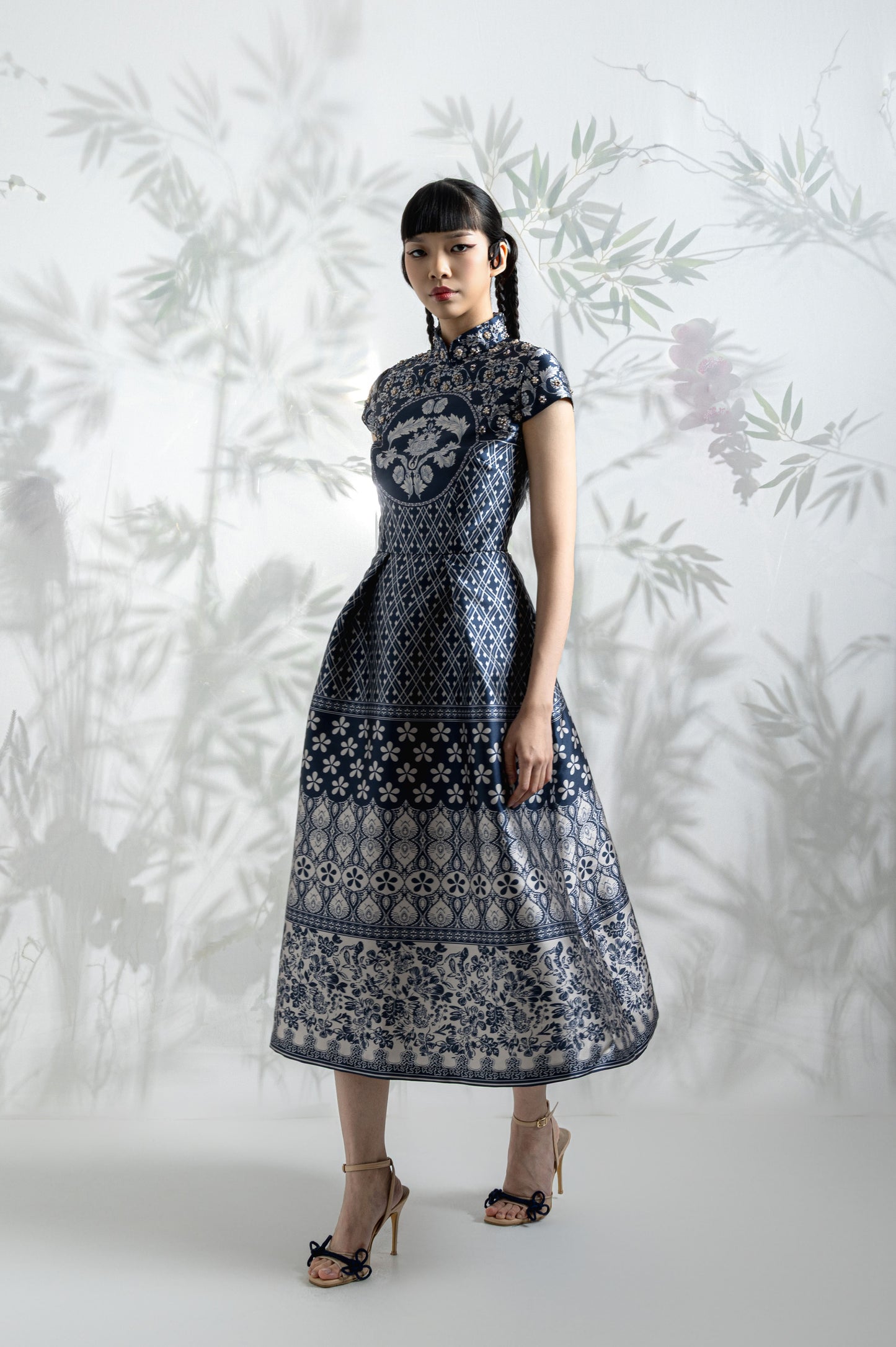 VT 8823-1 Qing Mikado Midi Dress