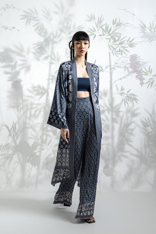 VT 8821 / VT 8776-9 Qing Satin Kimono Outer Set