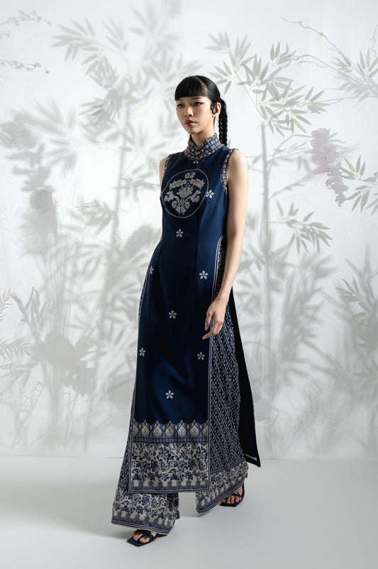 VT 8822 / VT 8776-9 Qing Crepe Long Blouse Set