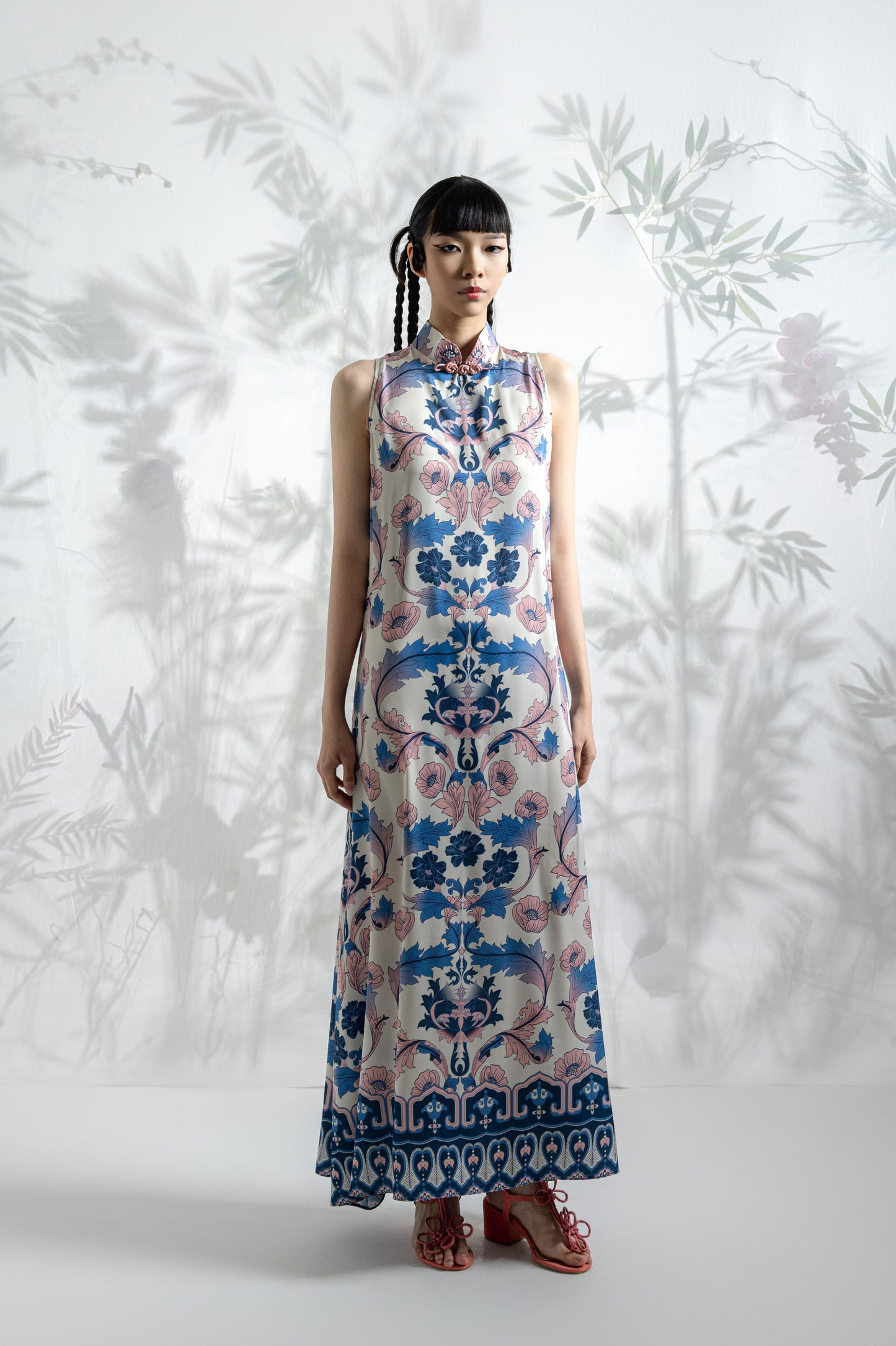 VT 8798-2 Xiu Satin Long-dress