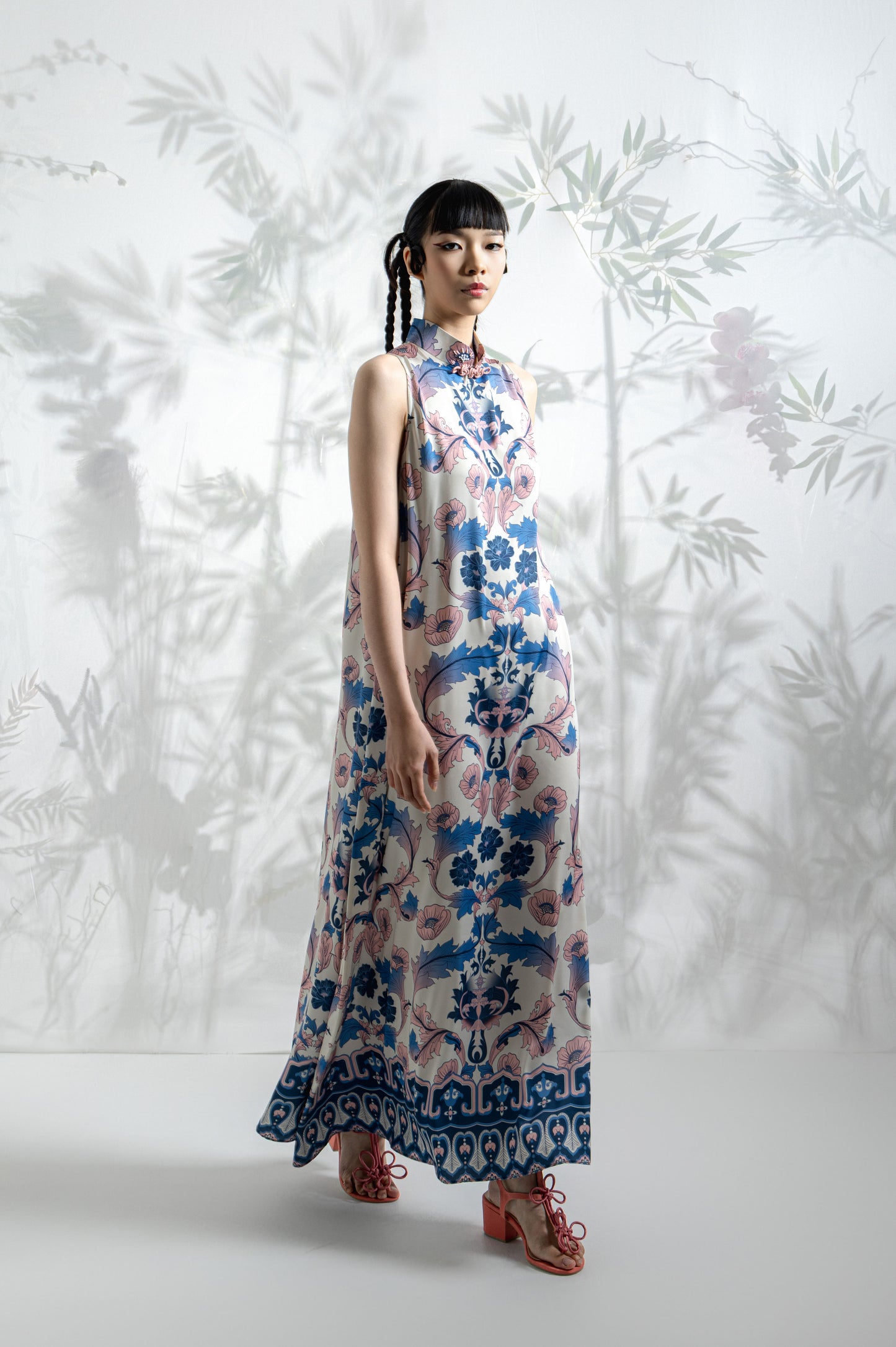 VT 8798-2 Xiu Satin Long-dress