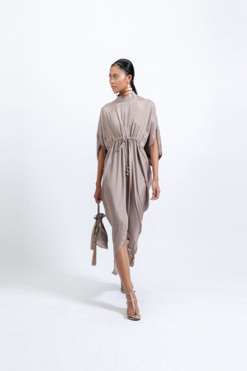 VT 8427 BROWN SATIN KAFTAN